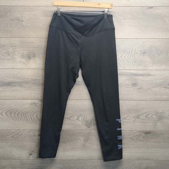 PINK Victoria's Secret Cozy Black Leggings Women's Size Large - Picture 1 of 8